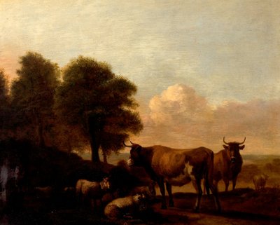Paesaggio con bestiame da Adriaen van de Velde